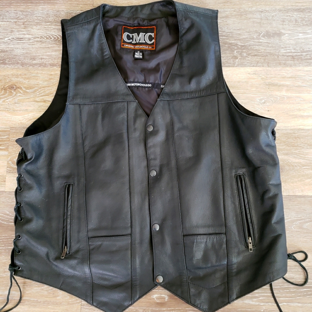 Womens leather vest.